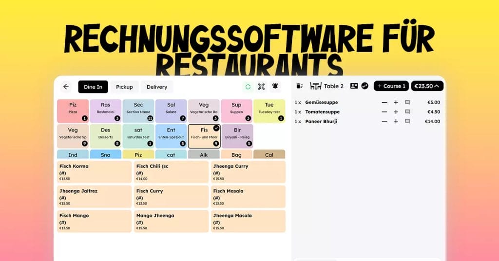 Rechnungssoftware für Restaurants: Was ist das und die wichtigsten Funktionen